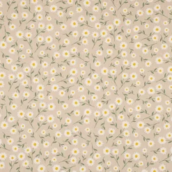 Dekostoff Halbpanama Leinenlook Daisy Sweet Field Gänseblümchen natur weiß 1,40m Breite