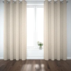 Dekostoff Halbpanama Leinenlook Daisy Sweet Garden Gänseblümchen Blüten natur weiß 1,40m Breite