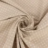 Dekostoff Halbpanama Leinenlook Basic Dot Pünktchen natur weiß 1,40m Breite