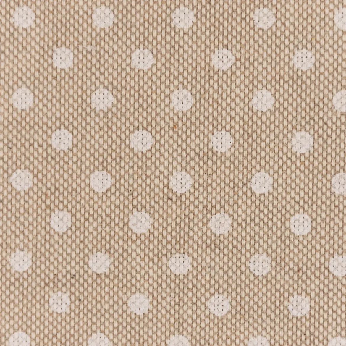 Dekostoff Halbpanama Leinenlook Basic Dot Pünktchen natur weiß 1,40m Breite