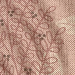 Dekostoff Halbpanama Leinenlook Soft Calming Leaves Blätter Gräser rosa 1,40m Breite