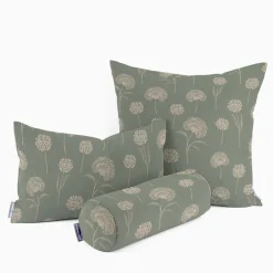 Dekostoff Halbpanama Leinenlook Elegant Dandelion Pusteblume mintgrün natur 1,40m Breite