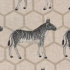 Dekostoff Halbpanama Leinenlook Zebra beige schwarz grau 1,40m Breite