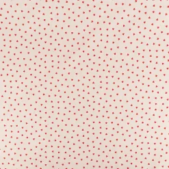 Dekostoff Halbpanama Leinenlook Little Love Heart Herzchen natur rot 1,40m Breite