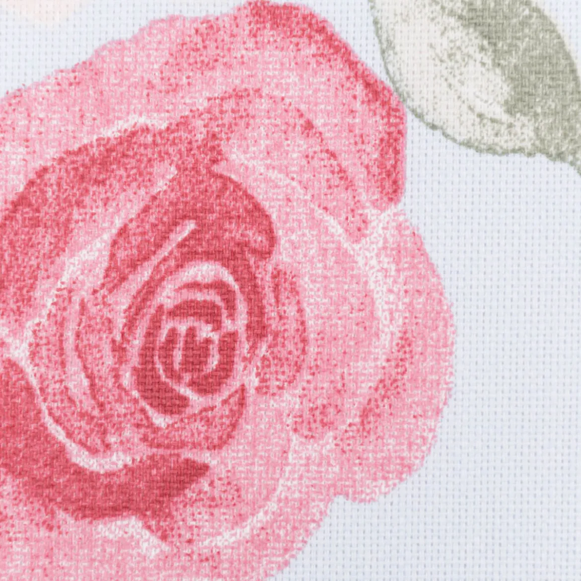 Dekostoff Halbpanama Romantic Floral Rose hellblau rosa 1,40m Breite