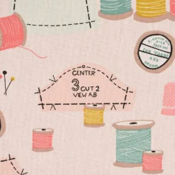 Dekostoff Halbpanama Sewing Supplies Nähmaschine Nähutensilien ecru pastell 1,40m Breite