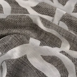 Dekostoff Jacquard beidseitig Labyrinth Liniengeflecht grau silber 1,60m Breite