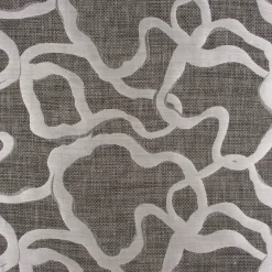 Dekostoff Jacquard beidseitig Labyrinth Liniengeflecht grau silber 1,60m Breite
