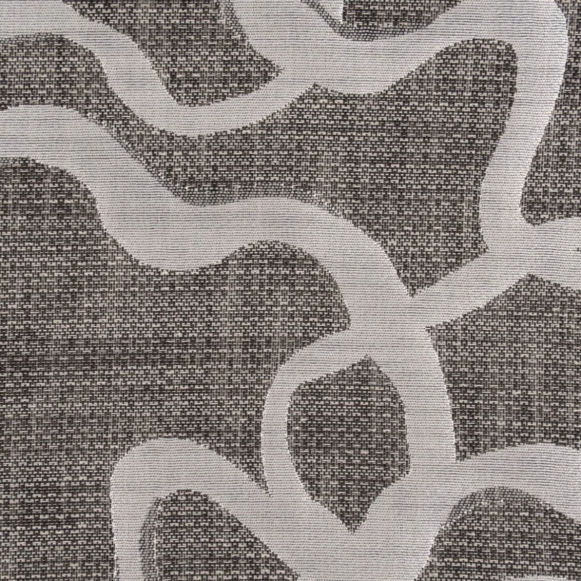 Dekostoff Jacquard beidseitig Labyrinth Liniengeflecht grau silber 1,60m Breite
