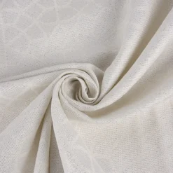 Dekostoff Jacquard Doubleface Glitzer geometrisch Kreise weiß silberfarbig 2,80m Breite