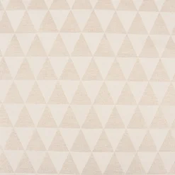 Dekostoff Jacquard Doubleface Premium Metallic Triangel Retro Scandi gold hellbeige 1,4m Breite