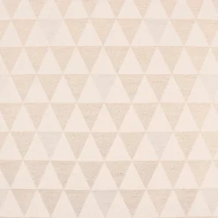Dekostoff Jacquard Doubleface Premium Metallic Triangel Retro Scandi gold hellbeige 1,4m Breite
