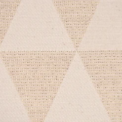 Dekostoff Jacquard Doubleface Premium Metallic Triangel Retro Scandi gold hellbeige 1,4m Breite