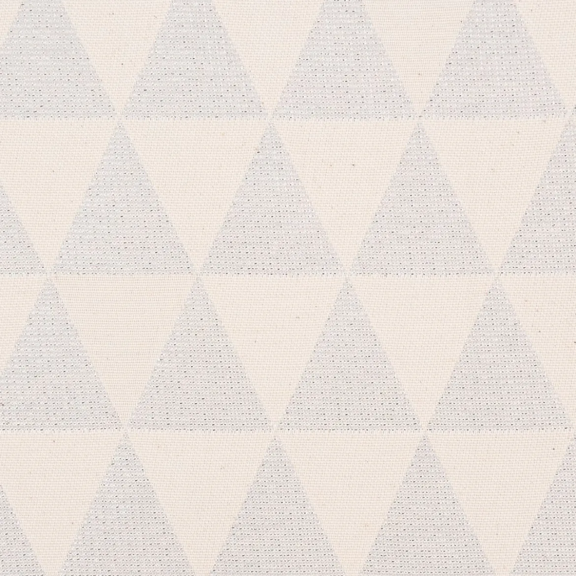 Dekostoff Jacquard Doubleface Premium Metallic Triangel Retro Scandi silber hellbeige 1,4m Breite