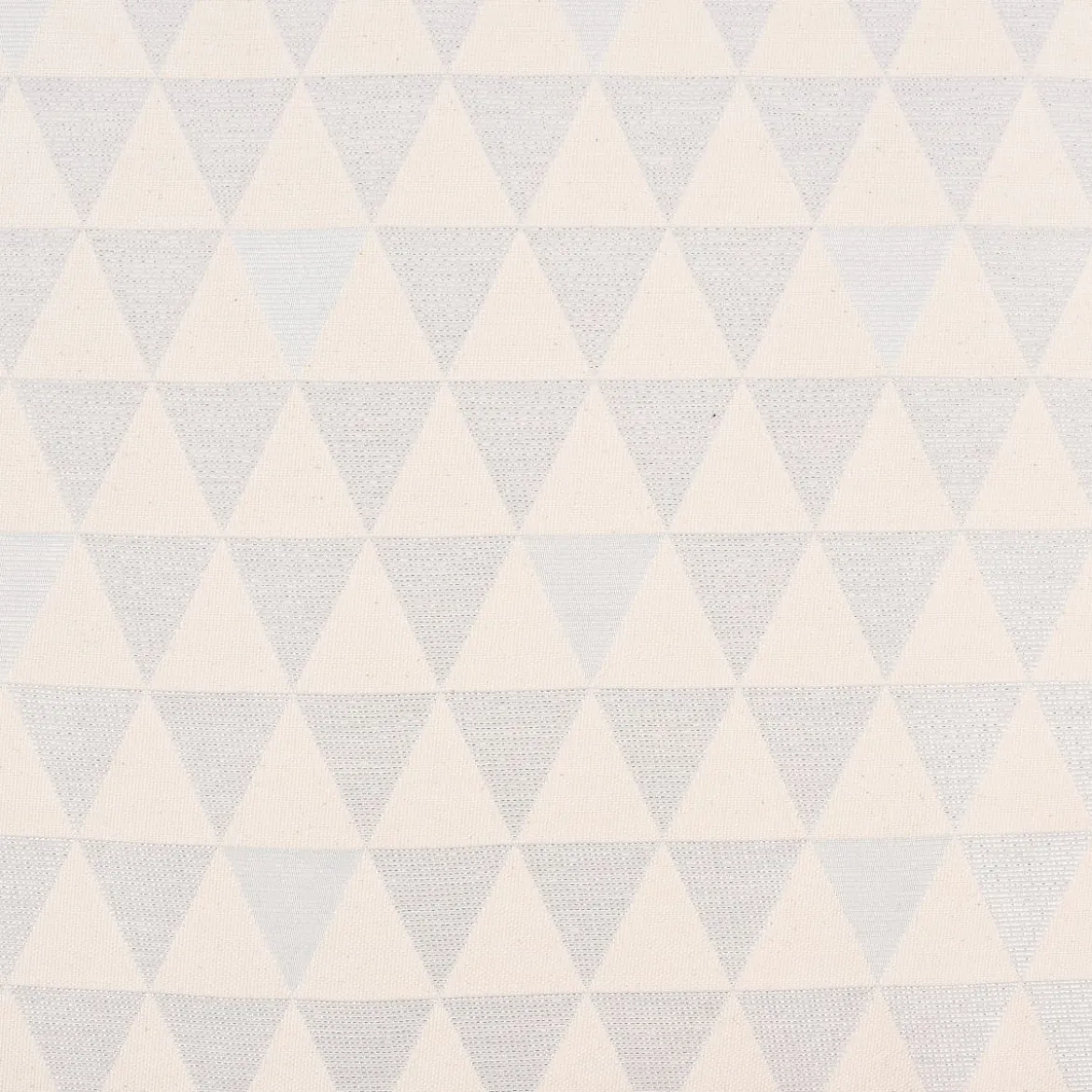 Dekostoff Jacquard Doubleface Premium Metallic Triangel Retro Scandi silber hellbeige 1,4m Breite