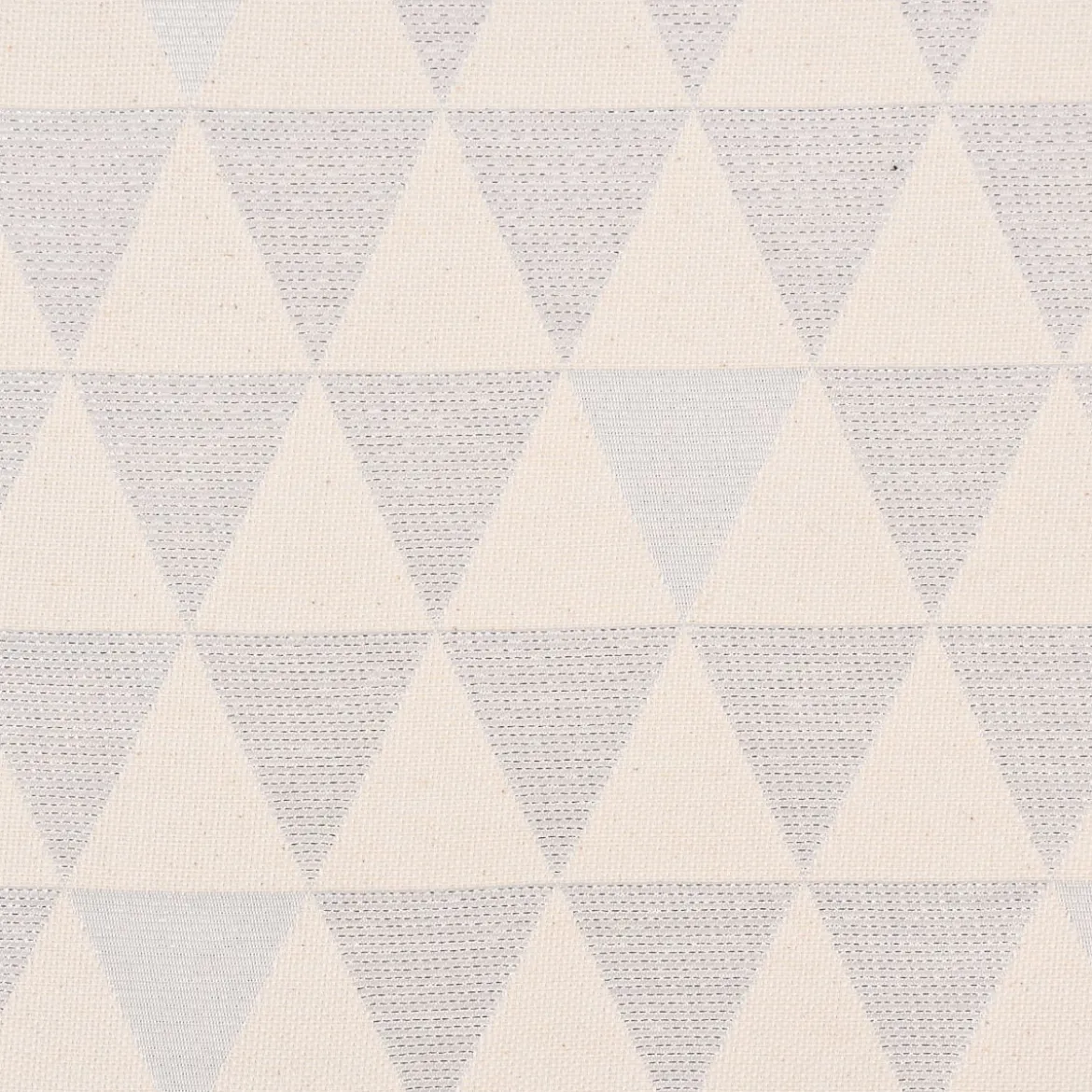 Dekostoff Jacquard Doubleface Premium Metallic Triangel Retro Scandi silber hellbeige 1,4m Breite