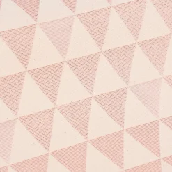 Dekostoff Jacquard Doubleface Premium Metallic Triangel Retro Scandi rosa hellbeige 1,4m Breite