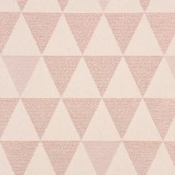 Dekostoff Jacquard Doubleface Premium Metallic Triangel Retro Scandi rosa hellbeige 1,4m Breite