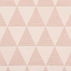 Dekostoff Jacquard Doubleface Premium Metallic Triangel Retro Scandi rosa hellbeige 1,4m Breite