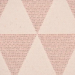 Dekostoff Jacquard Doubleface Premium Metallic Triangel Retro Scandi rosa hellbeige 1,4m Breite