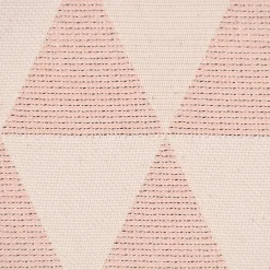 Dekostoff Jacquard Doubleface Premium Metallic Triangel Retro Scandi rosa hellbeige 1,4m Breite