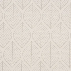 Dekostoff Jacquard Doubleface Premium Leaf Retro Scandi Blätter beige 1,4m Breite
