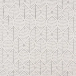 Dekostoff Jacquard Doubleface Premium Leaf Retro Scandi Blätter grau hellbeige 1,4m Breite