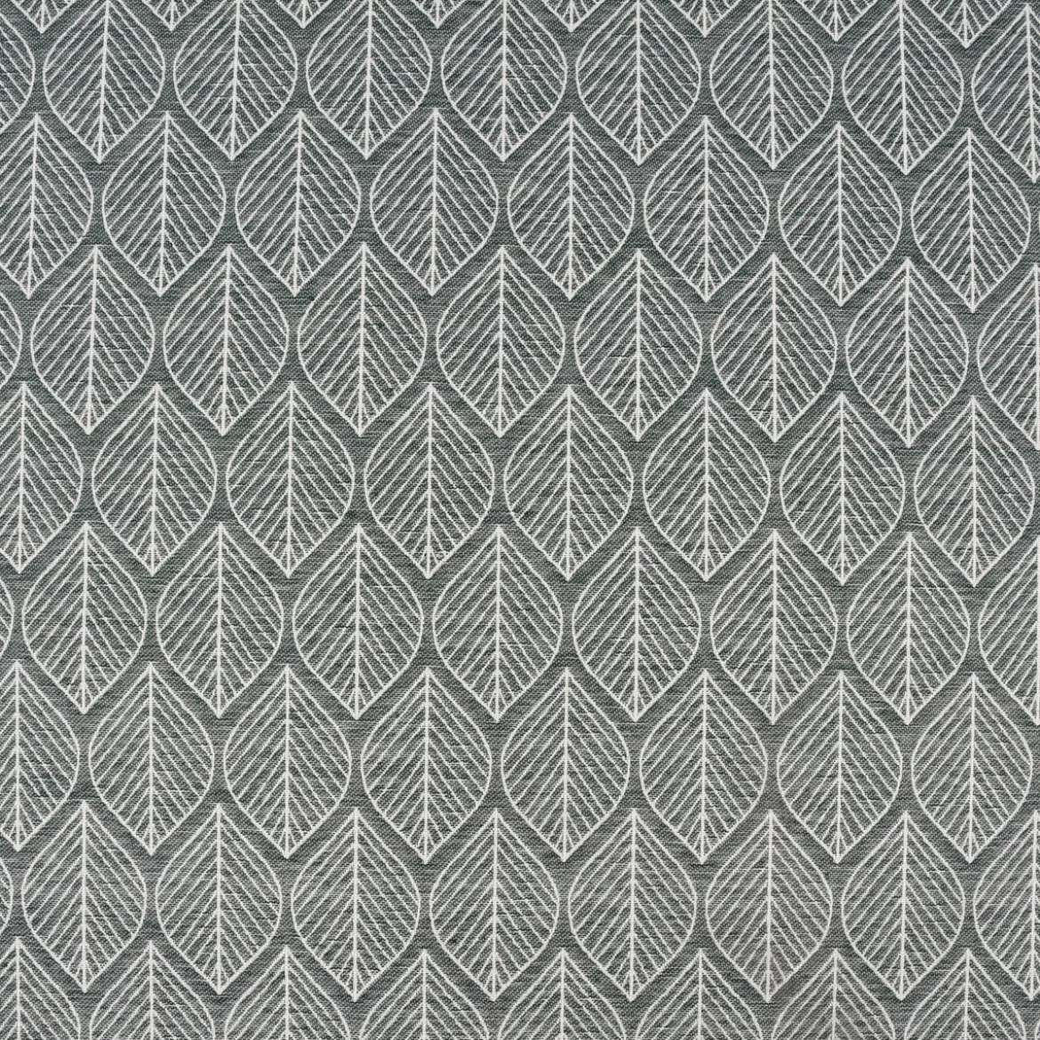 Dekostoff Jacquard Doubleface Premium Leaf Retro Scandi Blätter grün hellbeige 1,4m Breite