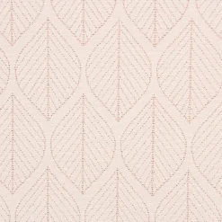 Dekostoff Jacquard Doubleface Premium Metallic Leaf Retro Scandi Blätter rosa beige 1,4m Breite
