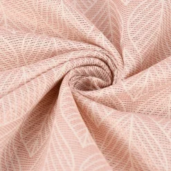 Dekostoff Jacquard Doubleface Premium Metallic Leaf Retro Scandi Blätter rosa beige 1,4m Breite