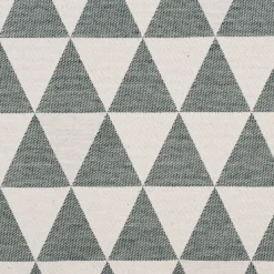 Dekostoff Jacquard Doubleface Premium Triangel Retro Scandi grün hellbeige 1,4m Breite