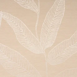 Dekostoff Jacquard Doubleface Blätter natur wollweiß made in Gemrany 140cm Breite