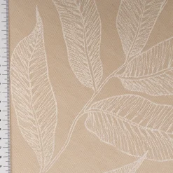 Dekostoff Jacquard Doubleface Blätter natur wollweiß made in Gemrany 140cm Breite