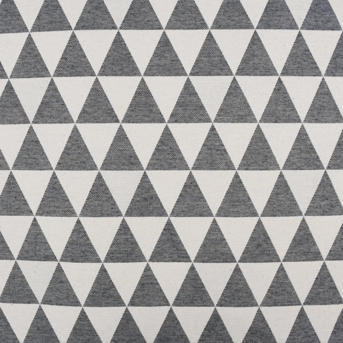 Dekostoff Jacquard Doubleface Premium Triangel Retro Scandi blau hellbeige 1,4m Breite