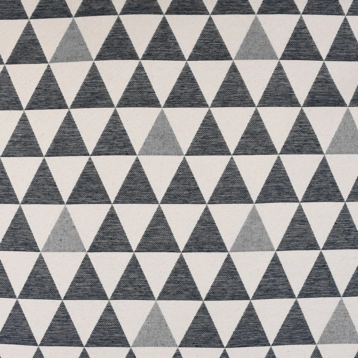 Dekostoff Jacquard Doubleface Premium Triangel Retro Scandi blau hellbeige 1,4m Breite