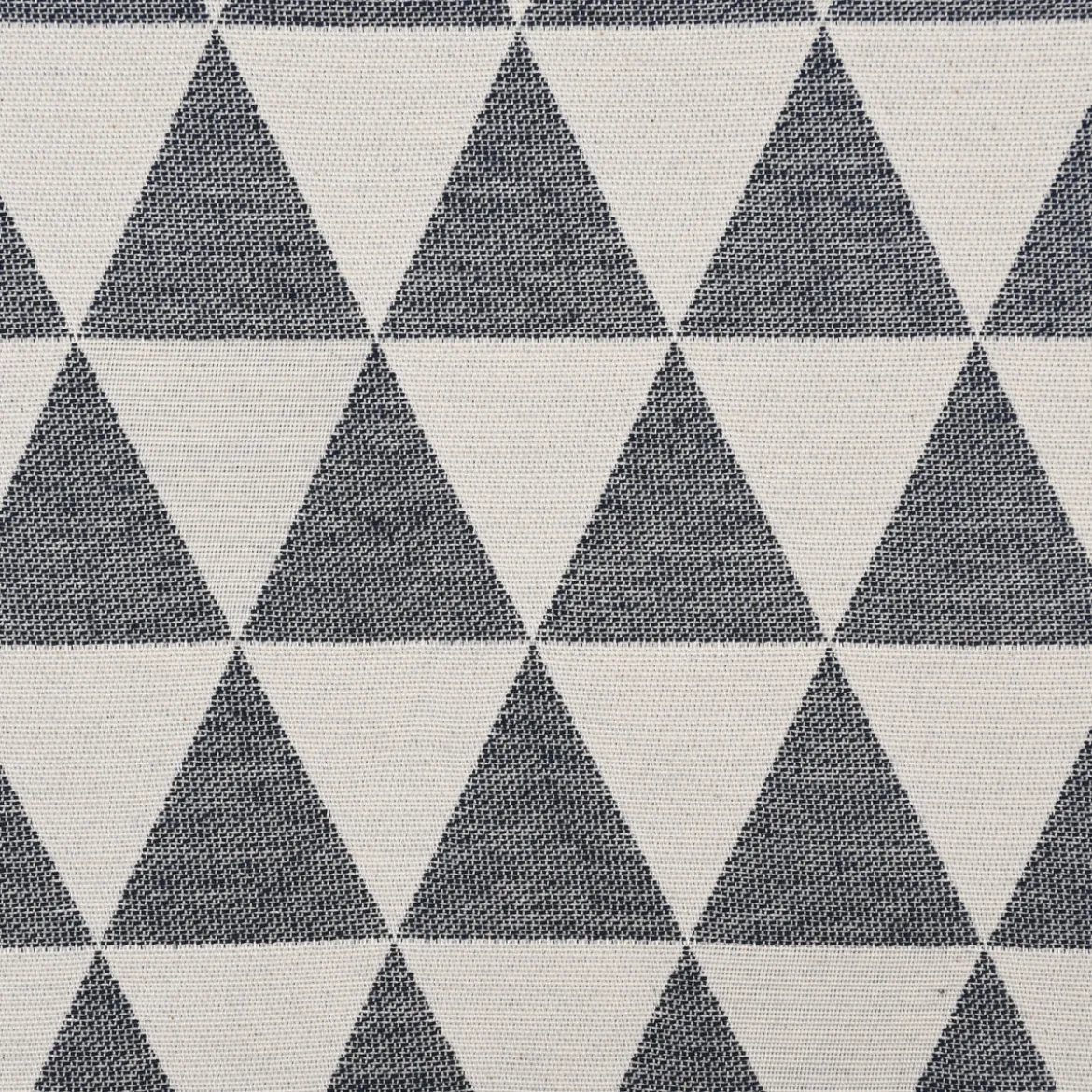 Dekostoff Jacquard Doubleface Premium Triangel Retro Scandi blau hellbeige 1,4m Breite