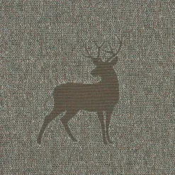 Dekostoff Jacquard Landhausstoff Wendestoff Hirsche beige braun türkis 1,40m Breite