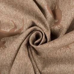 Dekostoff Jacquard Landhausstoff Wendestoff Hirsche braun 1,40m Breite