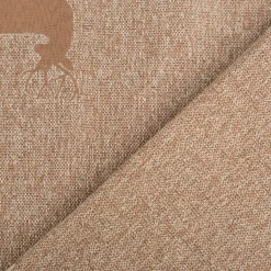 Dekostoff Jacquard Landhausstoff Wendestoff Hirsche braun 1,40m Breite