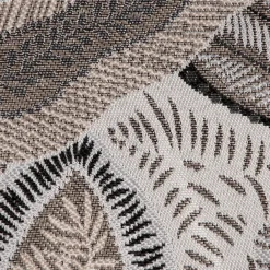 Dekostoff Jacquard Metallic Botanic Arty Blätter silber grau 1,4m Breite