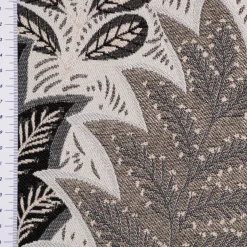 Dekostoff Jacquard Metallic Botanic Arty Blätter silber grau 1,4m Breite