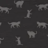 Dekostoff Jacquard Plaidstoff Wendestoff Cats Cosy Katzen grau 1,40m Breite