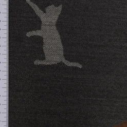 Dekostoff Jacquard Plaidstoff Wendestoff Cats Cosy Katzen grau 1,40m Breite