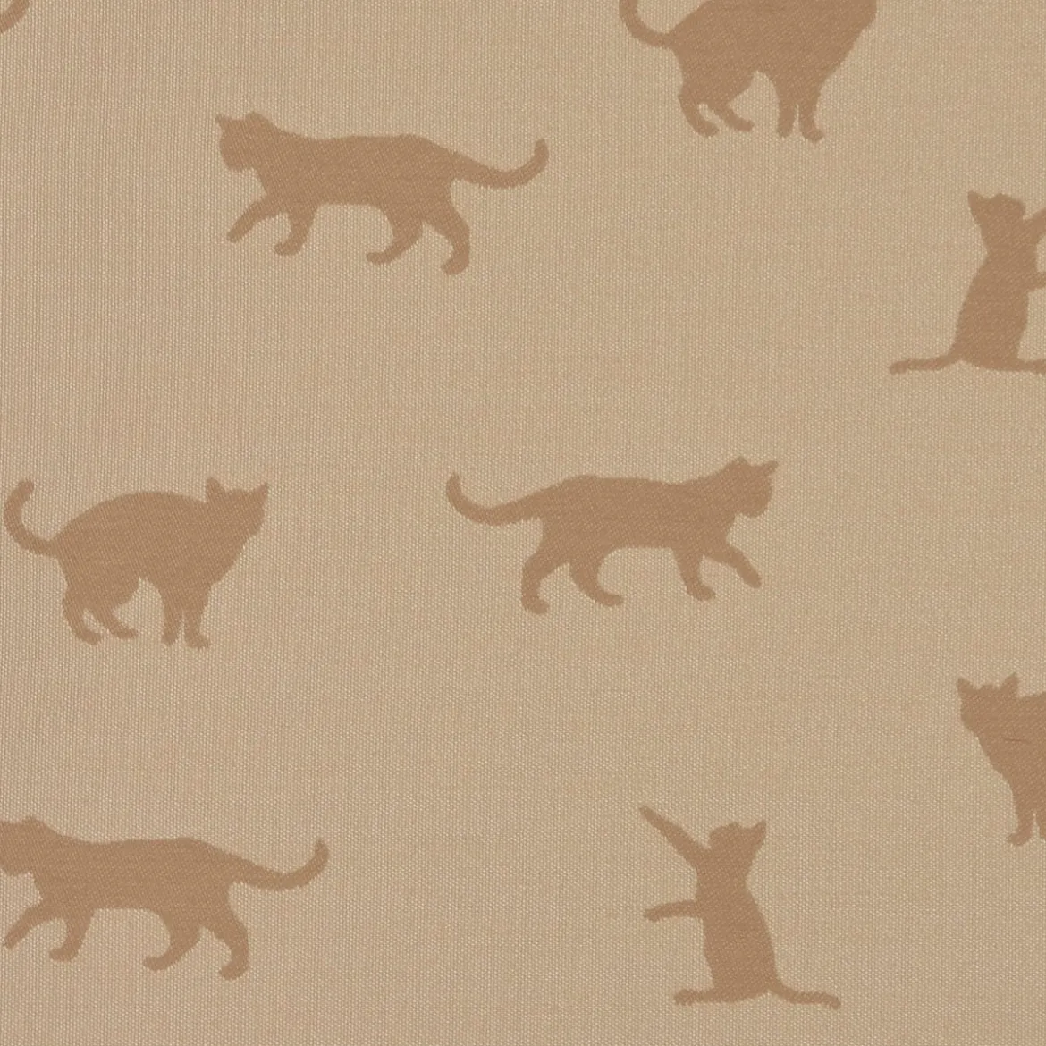 Dekostoff Jacquard Plaidstoff Wendestoff Cats Cosy Katzen sand beige 1,40m Breite