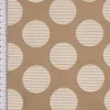 Dekostoff Jacquard Polsterstoff Pia Stone Kreise beige 1,45m Breite