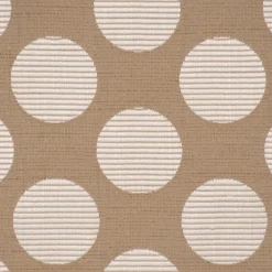 Dekostoff Jacquard Polsterstoff Pia Stone Kreise beige 1,45m Breite