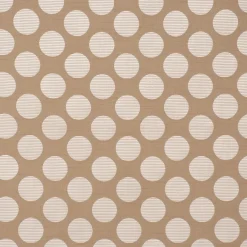 Dekostoff Jacquard Polsterstoff Pia Stone Kreise beige 1,45m Breite