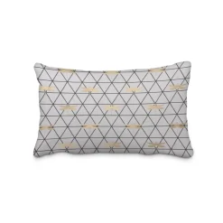 Dekostoff Jacquard-Stoff Dreiecke weiß schwarz Libelle gold 1,40m Breite