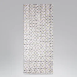 Dekostoff Jacquard-Stoff Dreiecke weiß schwarz Libelle gold 1,40m Breite