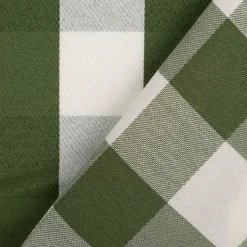 Dekostoff Jacquard Stoff Karos grün weiß 140cm Breite